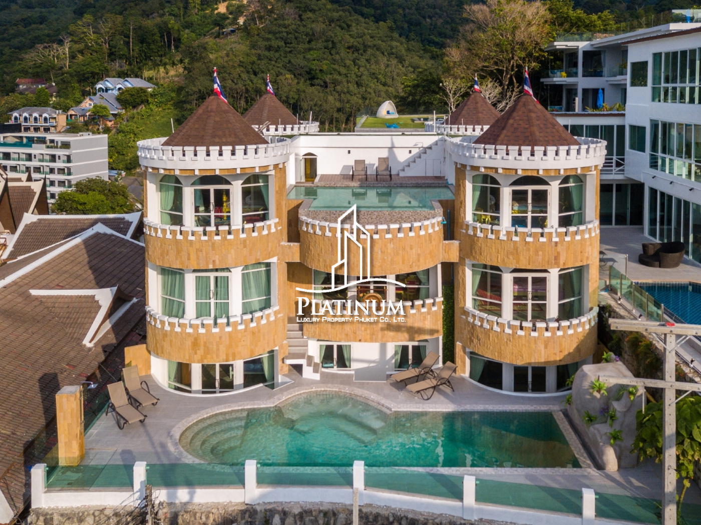 🏰Unique 8-Bedroom Seaview Castle Villa for Sale & Rent – Patong, Phuket